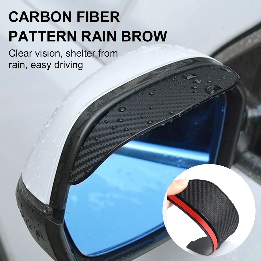 🎁2pcs 🚗Car Rear View Mirror Rain Eyebrow Visor🔥