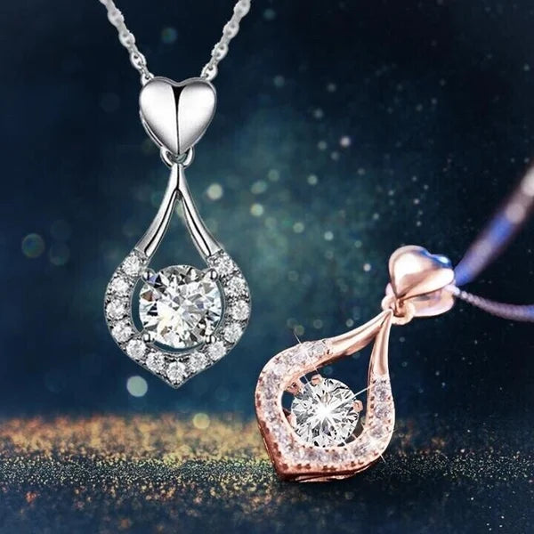 (New Year Sale- SAVE 48% OFF)🎁Perfect Gift - Twinkling Heart Waterdrop Stone Necklace