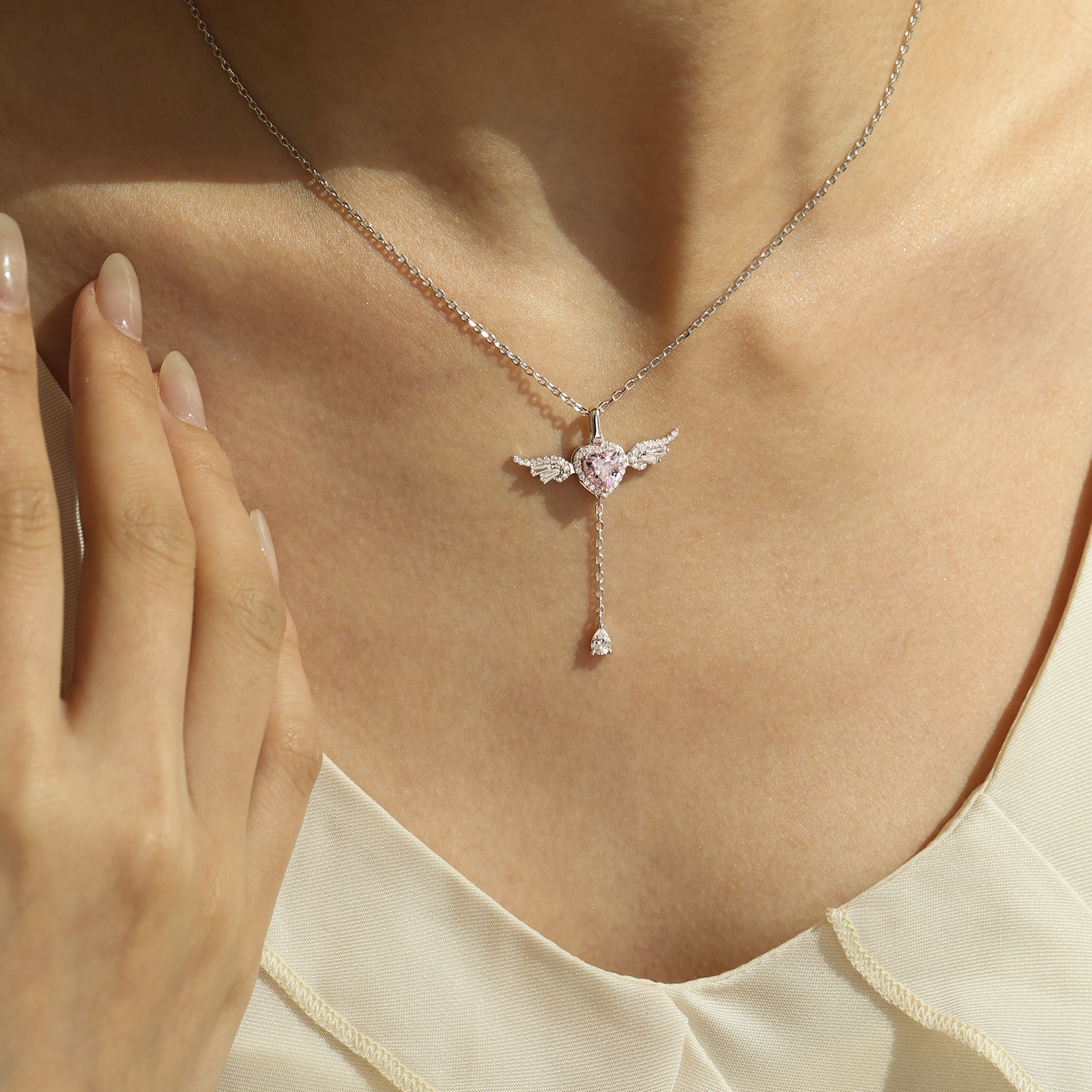 "Angel's Love" Sterling Silver Necklace