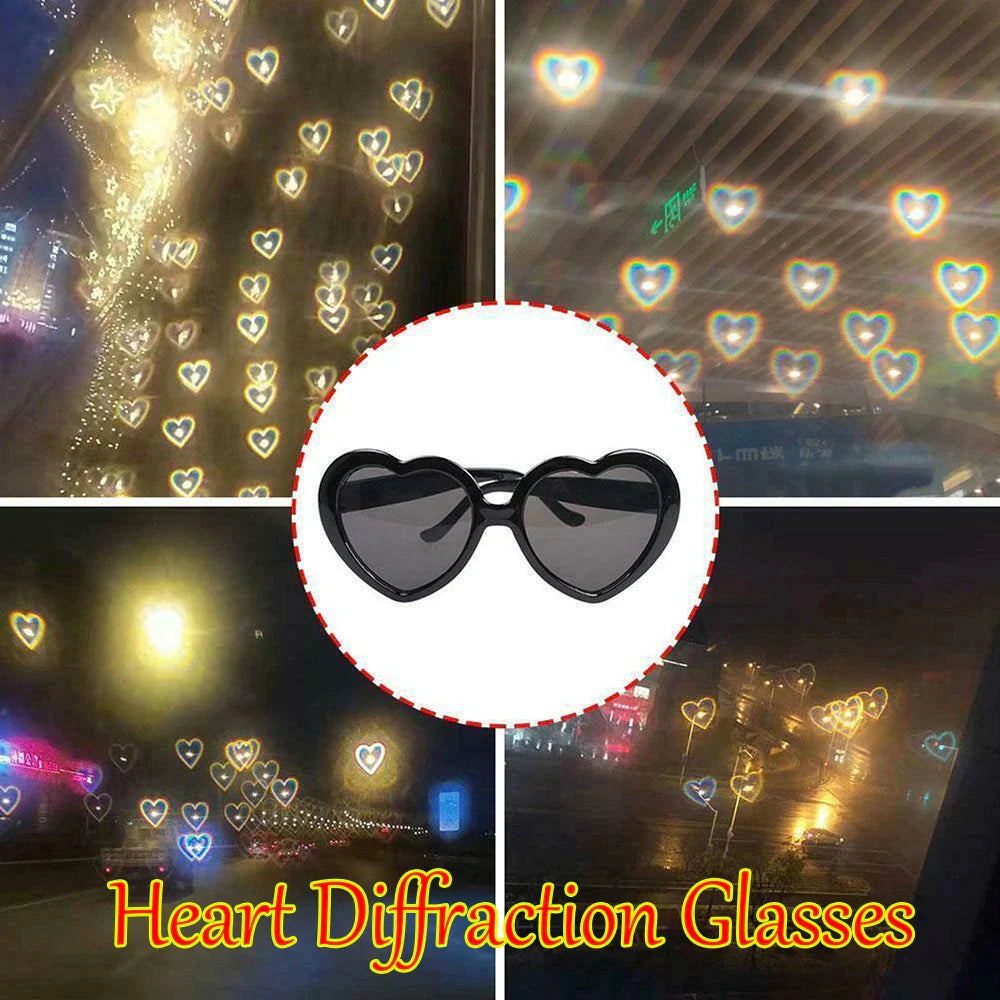 Heart-shaped lights become love special effects glasses